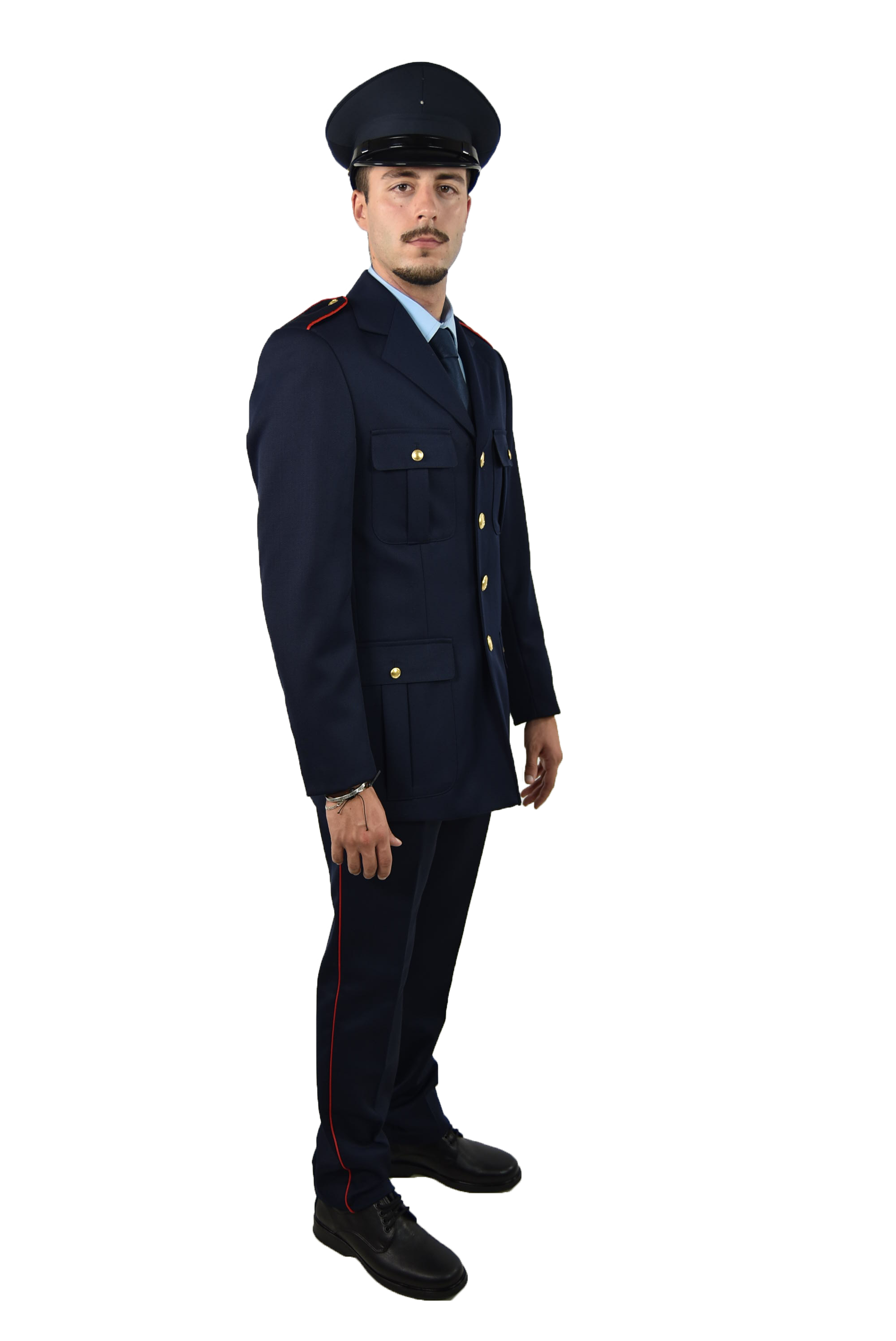 Pantalone militare invernale con rigo rosso - Carema