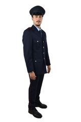 Pantalone militare invernale con rigo rosso - Carema