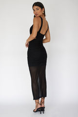 Willa Ruched Cut-Out Maxi Dress Black