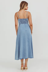 Comet A-Line Midi Dress Light Denim