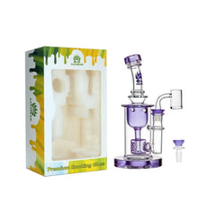 Calibear Glass clear Torus dab rig featuring a Seed of Life percolator and Klein recycler design.