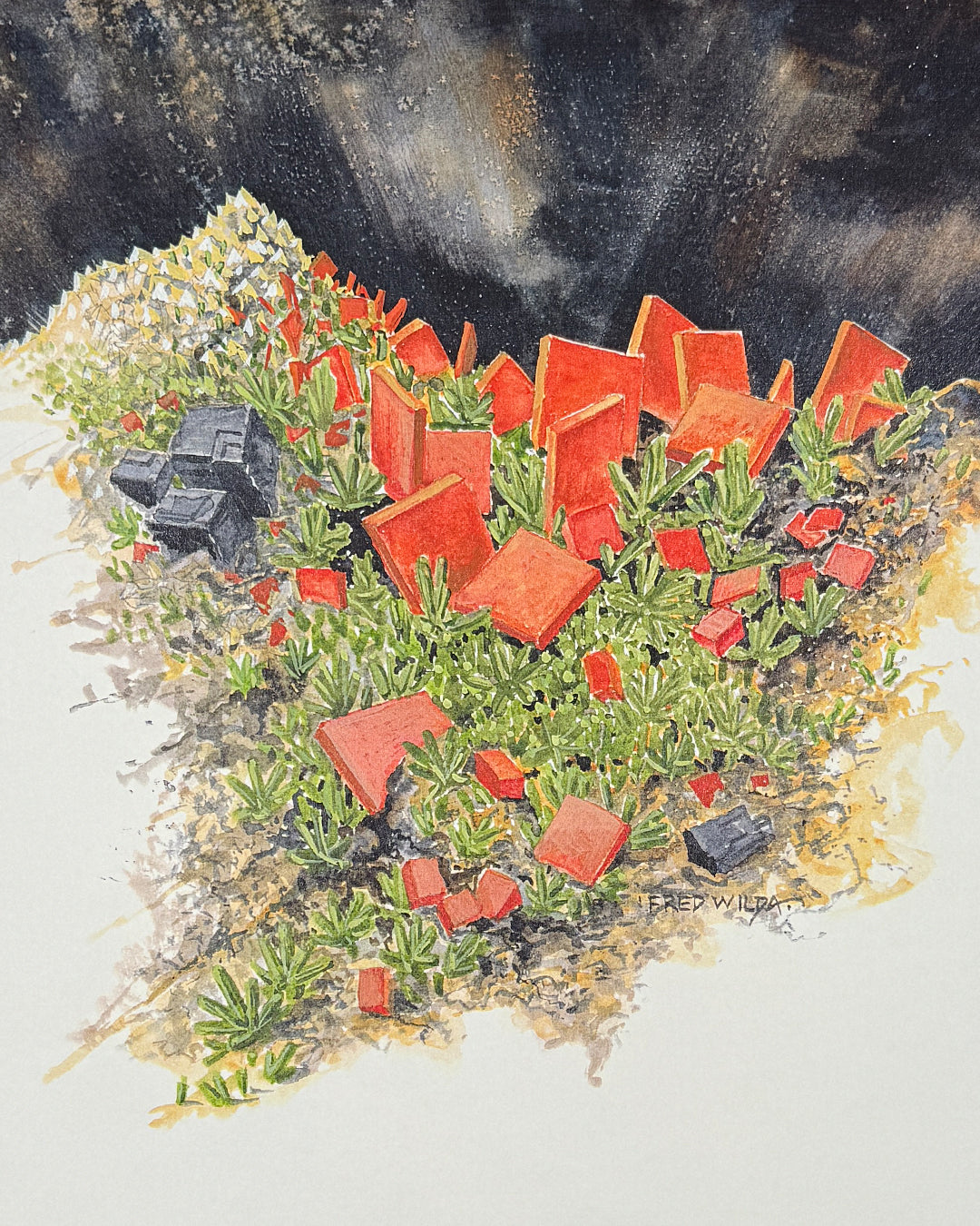 Fred Wilda - Wulfenite, Pyromorphite (Massachusetts) Art Print