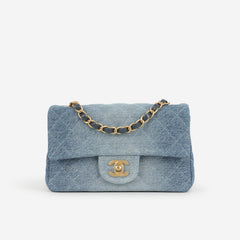 Chanel Classic Mini Rectangular - Blue Ombre Denim | Gold Hardware - Bagista