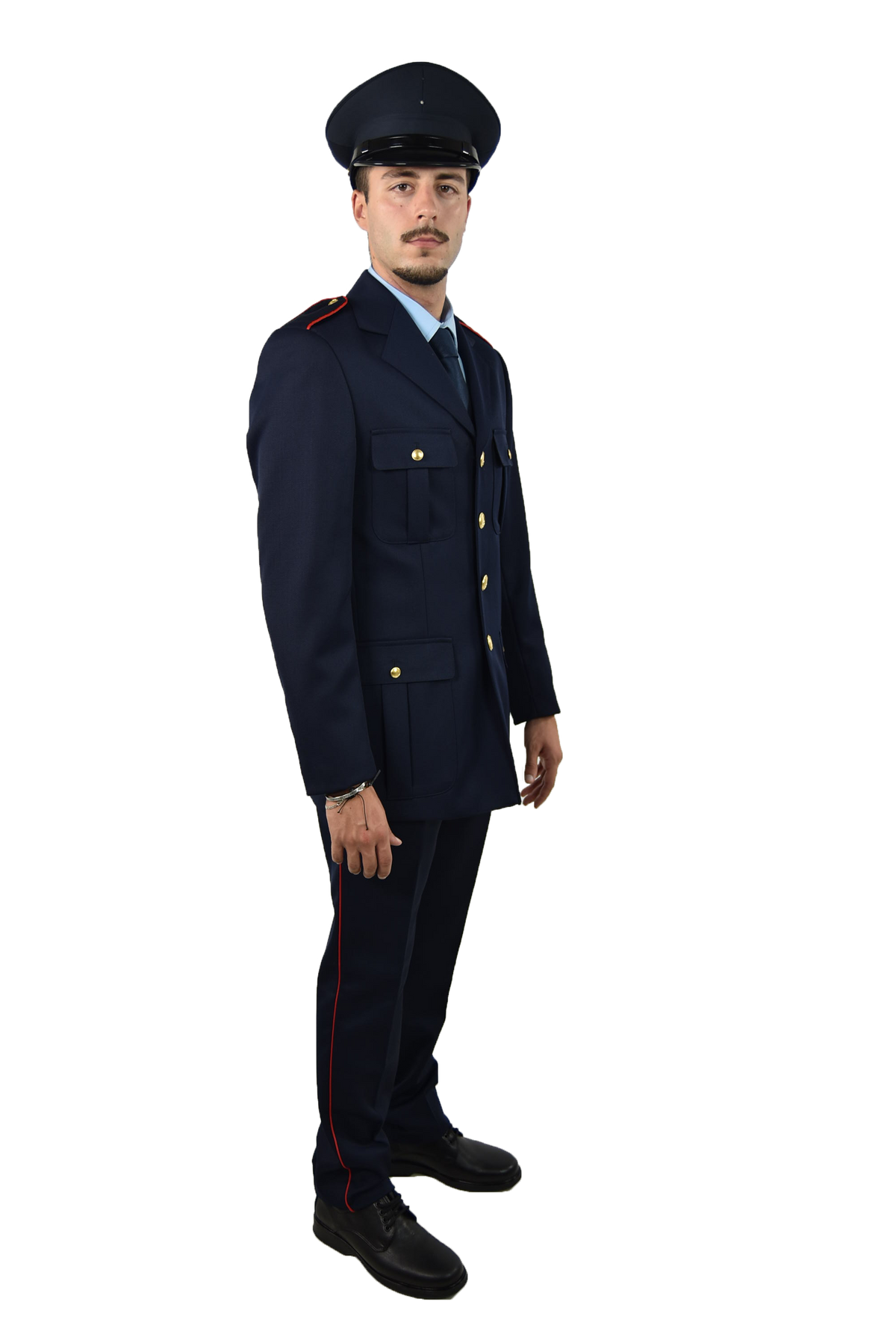 Pantalone militare invernale con rigo rosso - Carema