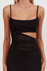 Romany Cut-Out Waist Maxi Dress Black
