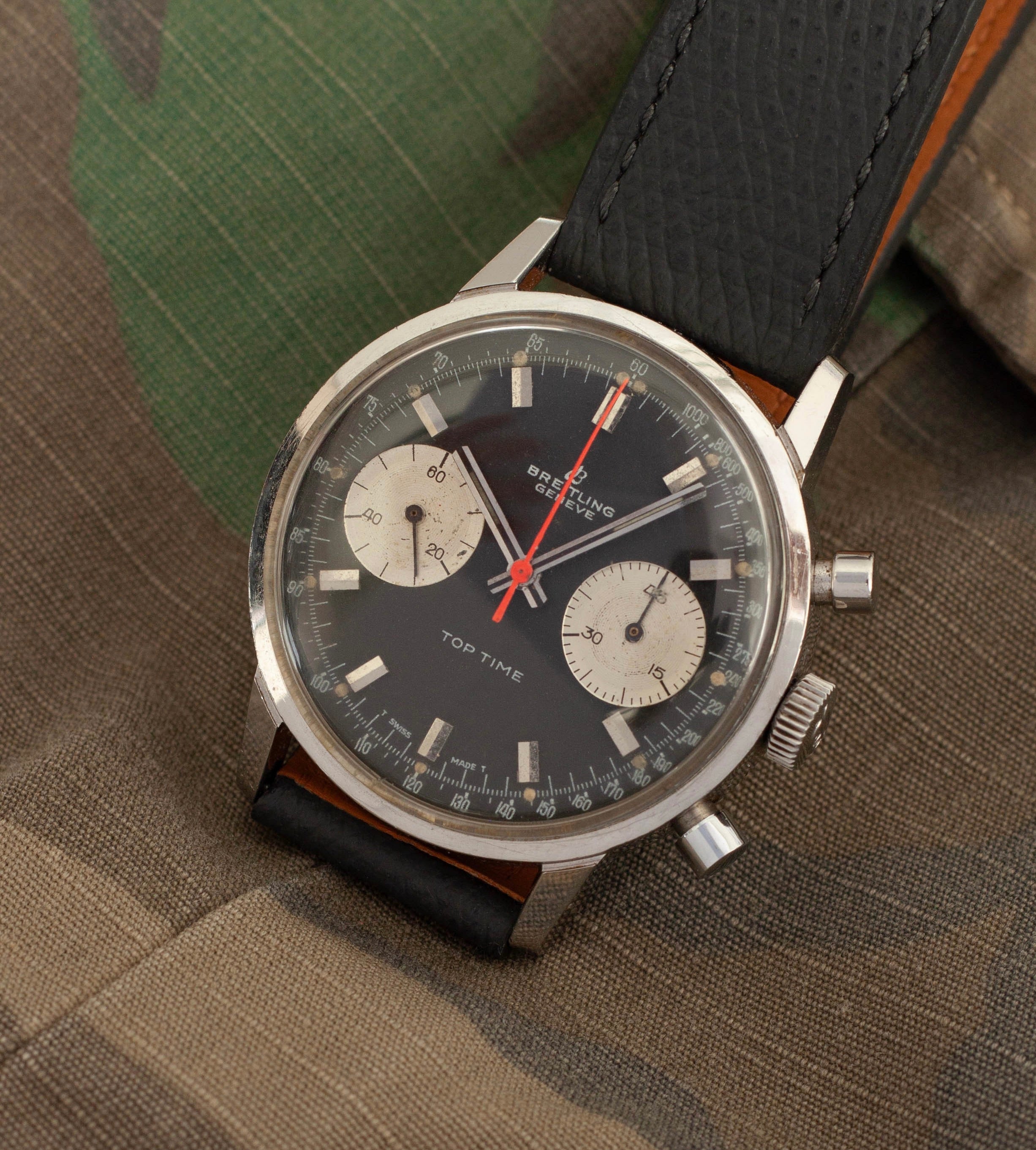 Breitling Top Time Chronograph Ref. 2002-33 'Reverse Panda' (Ca. 1970)