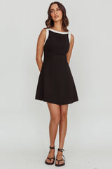 Loving Me Sleeveless A-line Mini Dress Black