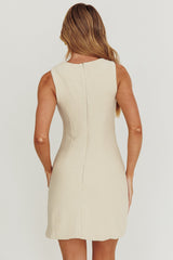 Celina Buttoned Knit Mini Dress Oat