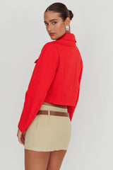 Cinder Crop Jacket Red