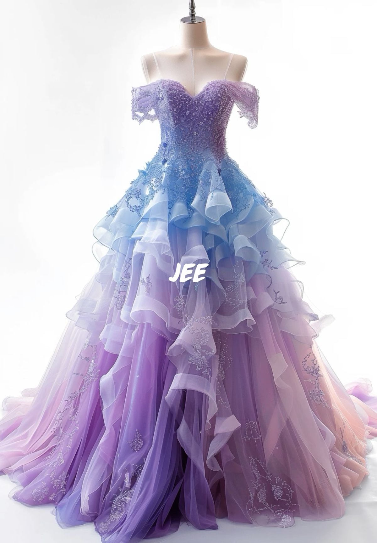 Purple and Blue Wedding Dresses