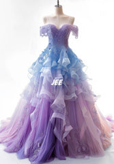 Purple and Blue Wedding Dresses
